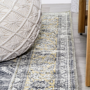 Bausch Bohemian Distressed Chenille Machine-washable Area Rug